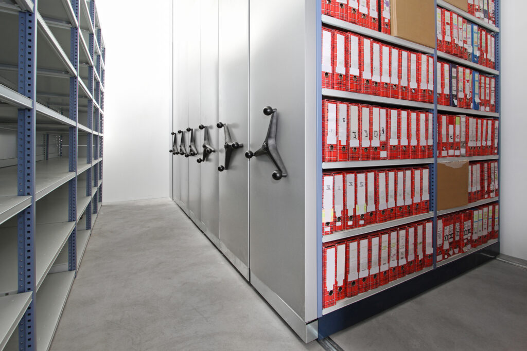 Company,Documents,In,Ring,Binders,At,Storehouse,Racks