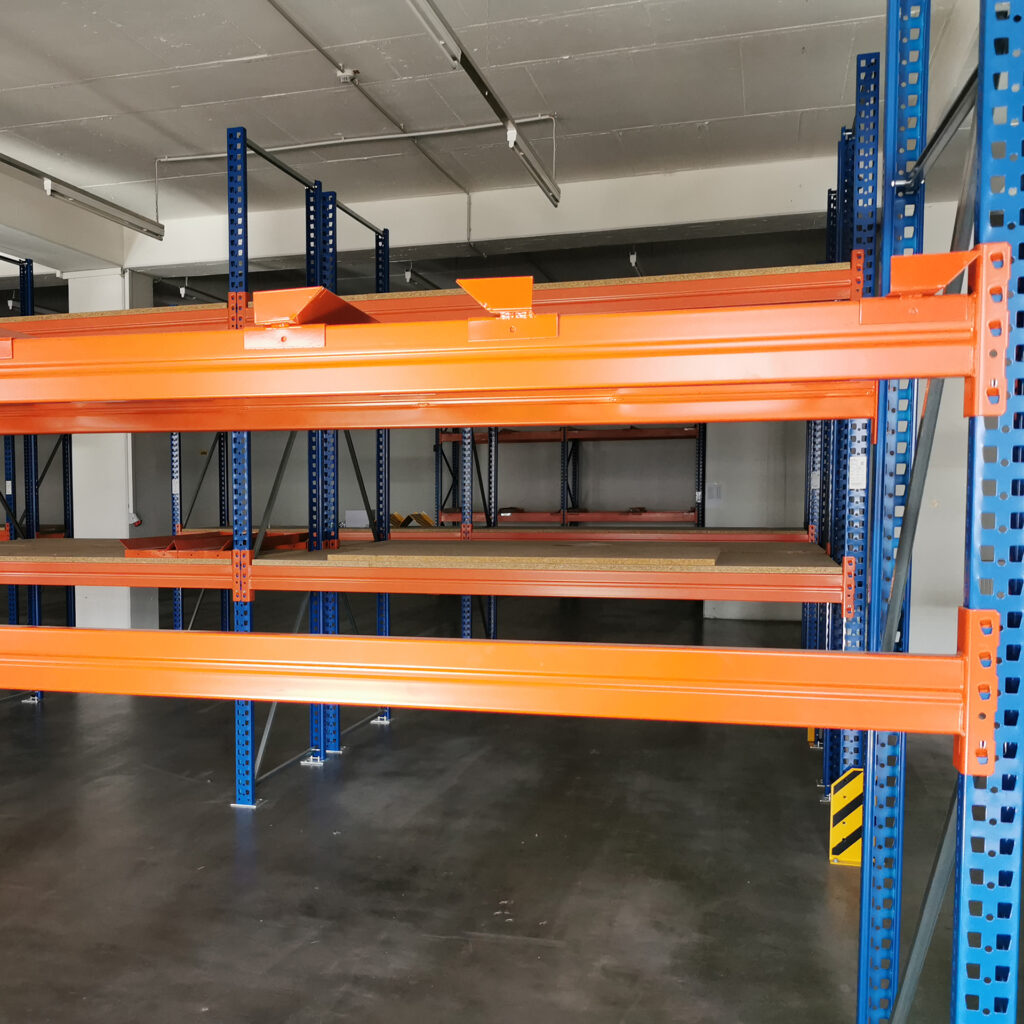 empty heavy duty racks in a company as production is at a standstill