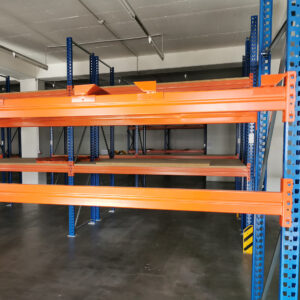 Empty,Heavy,Duty,Racks,In,A,Company,As,Production,Is