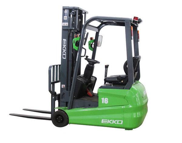 EKKO EK16A-189Li 3-Wheel Lithium Forklift, 3,500 lbs Capacity, 189" Lift Height
