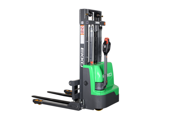 EKKO EB12E-98Li Lithium Iron Phosphate Straddle Stacker 72"Mast, 98" Lift