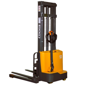 EKKO EB13C-118 Full Powered Straddle Stacker 2800 lb Cap., 118" Height EKKO EB13C-118 Full Powered Straddle Stacker 2800 lb Cap., 118" Height