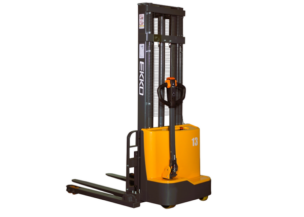 EKKO EB13C-118 Full Powered Straddle Stacker 2800 lb Cap., 118" Height
