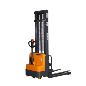 EKKO EB14C-118 Full Powered Straddle Stacker 3000 lb. Cap., 118" Height EKKO EB14C-118 Full Powered Straddle Stacker 3000 lb. Cap., 118" Height