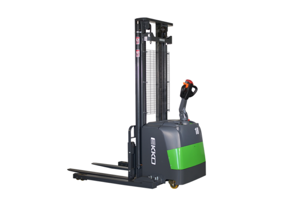 EKKO EB18C-118Li Full Powered Lithium Straddle Stacker 4000 lb Cap., 118" Height