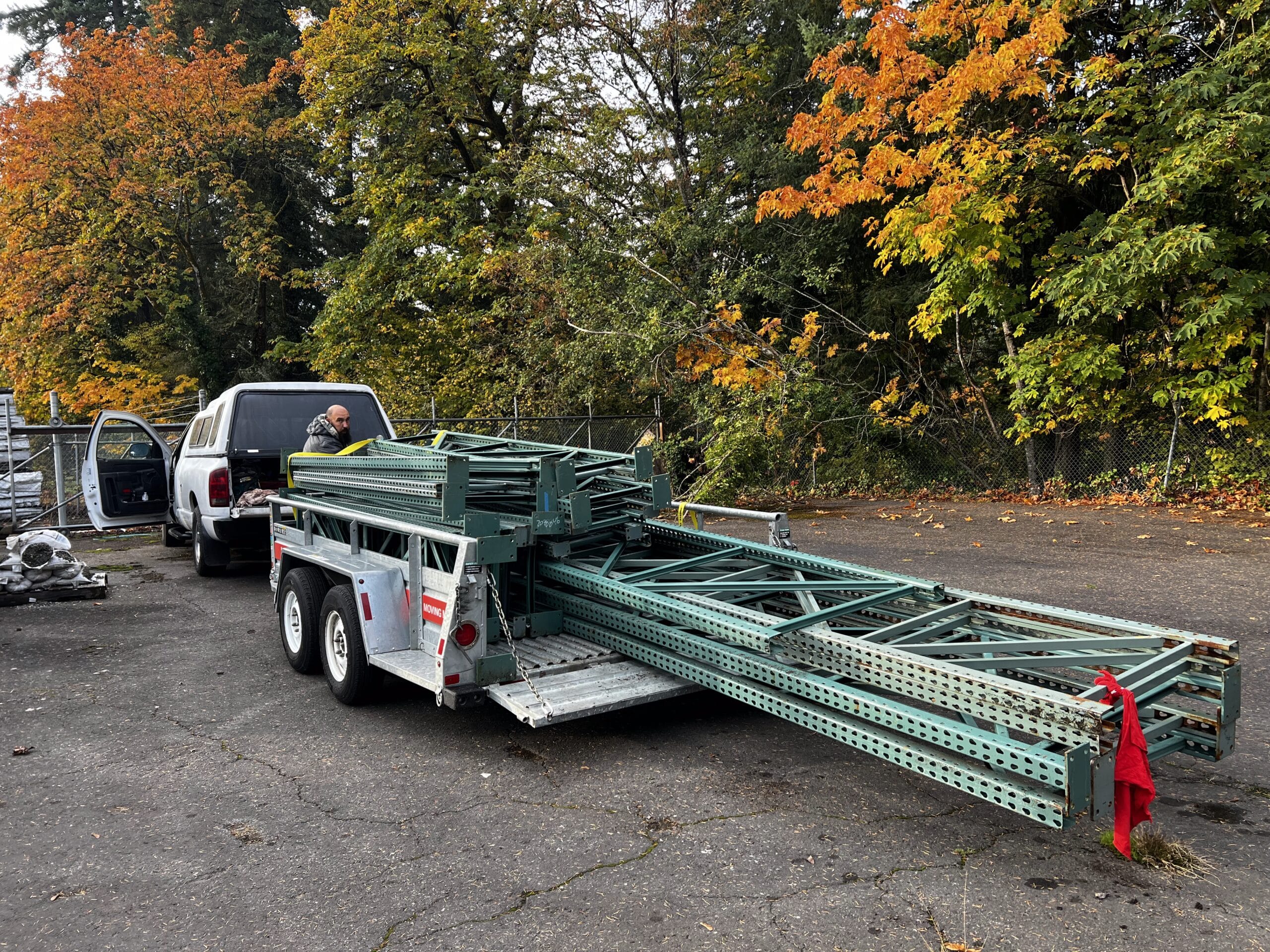 Pallet rack uprights and frames in stock