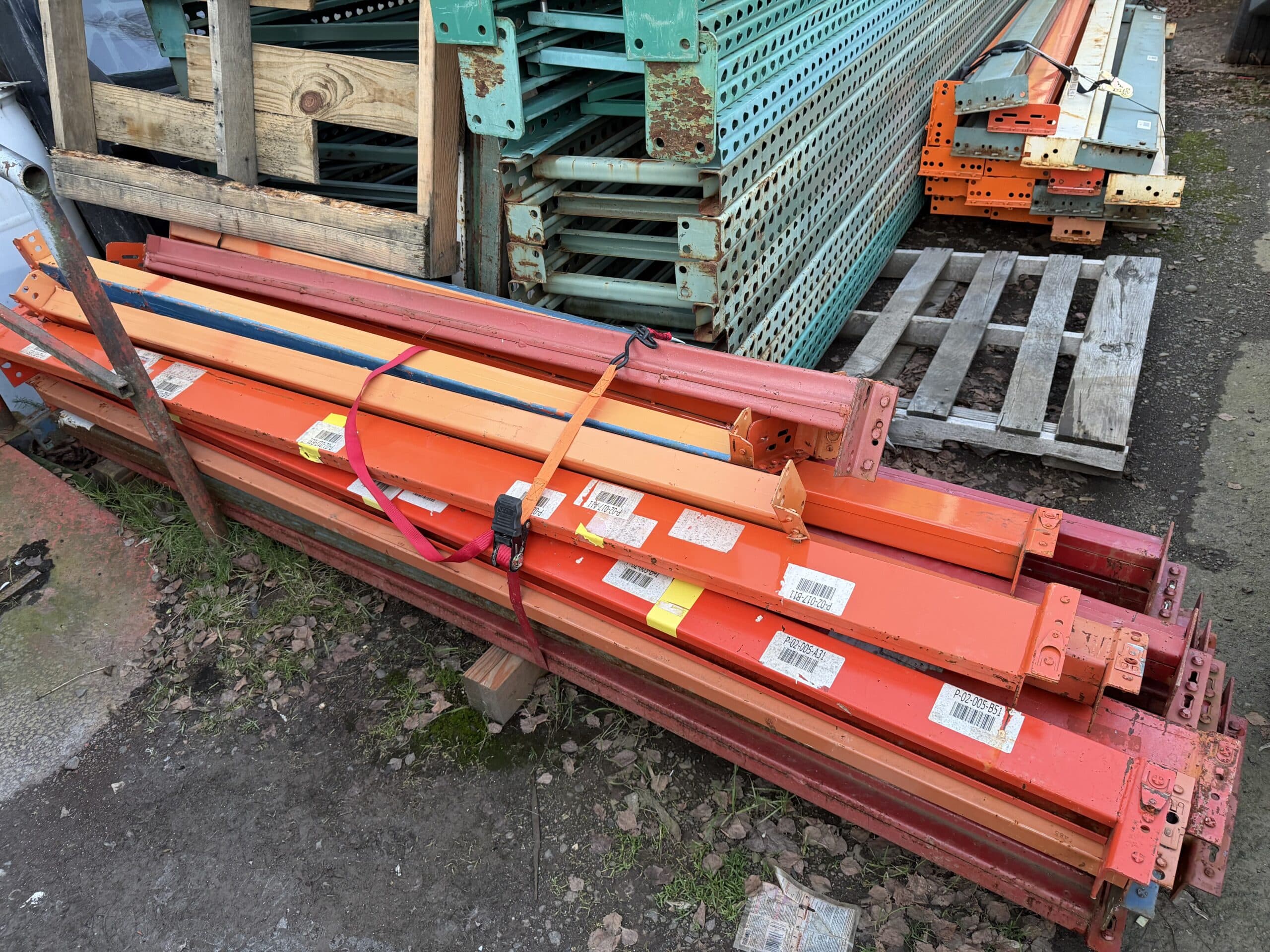 Pallet rack stock at Portland Oregon location