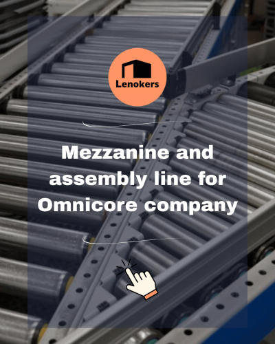 Mezzanine and assembly line for Omnicore company